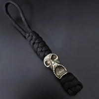 Vintage Hand-knitted Lanyard Keychain Biker helmet Pendant Paracord Rope weave Accessories Bag Hanging Handmade Car Keyring