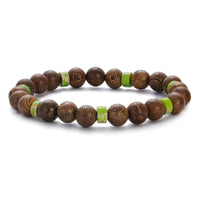 New Classic Natural Wood Beads Bracelets For Women Meditation Prayer Sliver Om Pendant Bracelet Men Wooden Yoga Jewelry