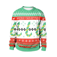 Men Women Llama Ugly Christmas Sweatshirt 3D Funny Print New Year Eve Xmas Sweater Couples Pullover Holiday Party Jumper Tops