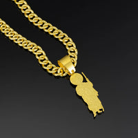 Men Women Hip Hop Saint Jude Pendant Necklace,13mm Cuban Chain Religious Saint Jude Idol Pendants Charm Jewelry 2025 New Arrived
