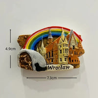 Poland 3D Fridge Magnets Tourism Souvenir Resin Refrigerator Magnets Sticker Collection Handicraft Gift Home Decoration Articles