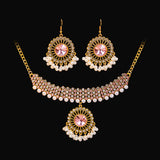 Luxury Elegant Crystal Wedding Jewelry Set Women Vintage Water Drop Earring Necklace Set Indian Gold Color Bijoux Bride Gift