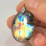 Pendant Natural Stone Irregular Shape Blue Purple Labradorite Pendant for Women Men Jewelry 1Pcs