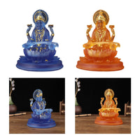 Hindu Saraswati Sitting On Lotus Figurines Collectible Exquisite Craftsmanship Saraswati Statue for Shelves Decoration Ornaments