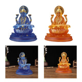 Hindu Saraswati Sitting On Lotus Figurines Collectible Exquisite Craftsmanship Saraswati Statue for Shelves Decoration Ornaments
