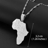 Anniyo Africa Map Pendant Necklace Women Men Silver Color/Gold Color Ethiopian Jewelry Wholesale African Hiphop Item @132106