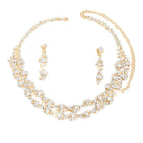 Ladies' light luxury style design necklace, earrings, jewelry set suitable for weddings, gatherings, holidays, gifts