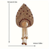 Women Shining Jellyfish Pins Rhinestone Beautiful Sea Animal Party Brooch