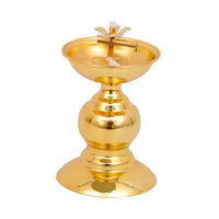 Ghee Lamp Holder Oil Lamp Dish Dimmable Buddhist Alloy Butter Lamp Holder for Living Room Home Desktop Decoration Ornament