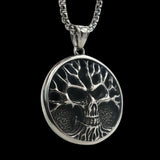 Retro Devil Mask Pendant Japanese Samurai Style Punk Pendant Necklace Men's Gothic Halloween Jewelry Gift
