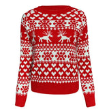 Winter 2025 Women's Christmas Sweater Soft Cute Xmas Look Knitwear Long Sleeve O Neck Jumpers Top Streetwear Y2K Style Pullovers