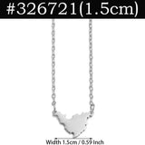 Anniyo 1.5cm Small Stainless Steel Sint Maarten & Saint-Martin Necklaces SXM Jewelry #326721