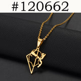 2025 NWE Corsica Flag Pendant Necklaces Sardinia Jewelry for Women Girl Stainless Steel Corse Sardegna #120462