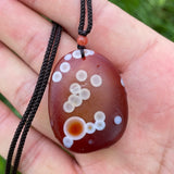 Natural Gobi Agate Pendant Alxa Eye Rock Rough Polished Energy Crystal Quartz Necklace Reiki Healing Stone Decor Gift