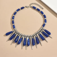 Exaggerated Rivets and Water Drop Acrylic Pendant Beads Choker Necklace for Women Fashion Jewelry Hot Sale Party Gift New Style