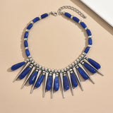 Exaggerated Rivets and Water Drop Acrylic Pendant Beads Choker Necklace for Women Fashion Jewelry Hot Sale Party Gift New Style