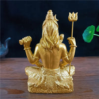Golden Shiva Statue Hindu Ganesha Vishnu Buddha Figurine Sculpture Room Office Home Decoration India God Feng Shui Crafts