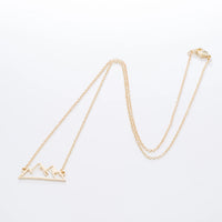 2024 new fashion stainless steel hollow snow mountain mountain pendant necklace temperament with lovely collarbone chain accesso