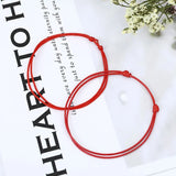 Rope Anklet Black Red Color Adjustable Bracelet Classic Men Women Summer Barefoot Sandals Anklet Jewelry