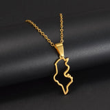 Anniyo Outline Tunisie Pendant Necklaces Tunisienne Jewelry Tunisia Women Girl @365621