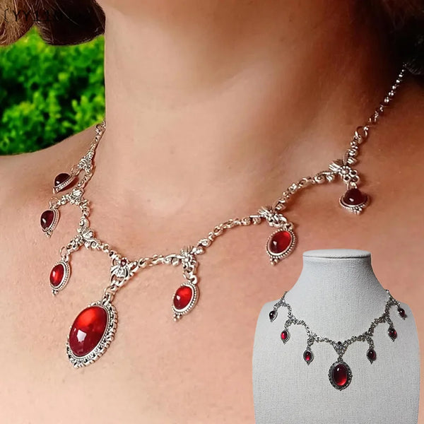 〔YY110〕Vampire Cameo Choker, Gothic Jewelry, Victoria, Retro, Butterfly, Blood Drop, Pagan, Witchcraft, Alternative, Necklace