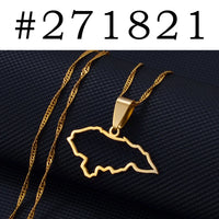 Anniyoc Outline Honduras Map Pendant Necklaces for Women Girls Charm Honduran Maps Jewelry @271821