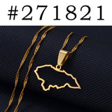 Anniyoc Outline Honduras Map Pendant Necklaces for Women Girls Charm Honduran Maps Jewelry @271821