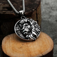 Animal Lion Titanium Steel Pendant Fashionable and Personalized European and American Style Jewelry Stainless Steel Necklace
