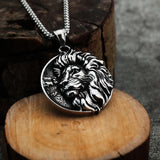 Animal Lion Titanium Steel Pendant Fashionable and Personalized European and American Style Jewelry Stainless Steel Necklace