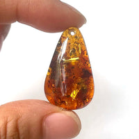 Yoowei Natural Piebald Amber 100% Genuine Unique Pendant Necklace Diy New Oval Water Drop Fashion Jewelry Original Reiki Stone