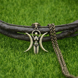 Nostalgia Fertility Ancient Greece Astarte Pregnancy Wicca Pagan Triple Moon Goddess Womens Pendants Necklaces