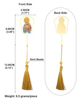 Christian Holy Family Bookmarks Hollow Copper Jesus Christ The Teacher Tassel Bookmark Accessories for Reader Birthday Gift