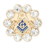 8 Styles Classic Masonic Symbols Enamel Brooches Funny Freemason Emblem Golden Pins