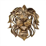 Large Lion Head Wall Mounted Art Sculpture Gold Resin Lion Head Art Wall Luxury Decor Kitchen Wall Bedroom