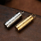 Vintage Stainless Steel Essential Oil Bottle Pendants Urn Wishing Bottle Necklace Religious Amulet Couple Party Jewelry