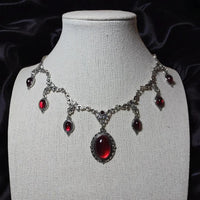 〔YY110〕Vampire Cameo Choker, Gothic Jewelry, Victoria, Retro, Butterfly, Blood Drop, Pagan, Witchcraft, Alternative, Necklace