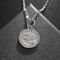 Ancient Egyptian Pharaoh Life Anka Cross Stainless Steel Necklace Anubis Totem Pendant Men\'s Amulet Jewelry Leather Rope Chain