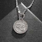 Ancient Egyptian Pharaoh Life Anka Cross Stainless Steel Necklace Anubis Totem Pendant Men\'s Amulet Jewelry Leather Rope Chain