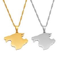 Anniyo Mallorca Spain Map Pendant Necklaces Chains Jewelry #165221