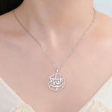 LIKGREAT Iranian Persian Poem Caliography Necklace for Women Men Stainless Steel Farsi Women Life Freedoom Pendant Jewelry Gifts