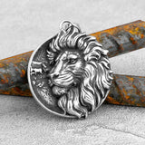 Stainless Steel Fashion Classic Lion Viking Necklace Nordic Odin Men's Amulet Pendant Fashion Teen Jewelry Party Accessories