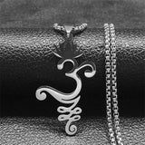 2024 new fashion all-match mysterious symbol necklace men's pendant pendant hip stainless steel men's sweater chain jewelry