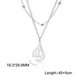 Skyrim Islamic Quran God Allah Necklace Women Stainless Steel Gold Color Muslim Arabic Pendant Necklaces Jewelry Religion Gift