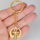 Dawapara Ankh Cross Eye of Horus Necklace Key of Life Scarab Pendant Ancient Egyptian Protection Amulet Stainless Steel Jewelry
