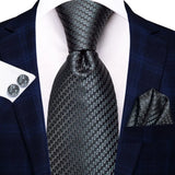 Gift Tie for Men 2023 New Sage Green Plaid Fashion Brand Wedding Party Necktie Handky Cufflinks Wholesale Hi-Tie Designer