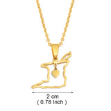 Anniyo 2CM Outline Heart Trinidad and Tobago Map Pendant Necklaces For Women Girls Trendy Ethnic Jewelry @365921