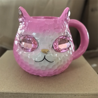 Cat Mug Cat Mineral Crystal Coffee Mugs Tea Cup Handmade Resin Drinking Bottle Cute Animal Home Decor For Kitchen Living Room