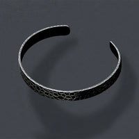 European and American Minimalist Concave Point Bracelet Men Women's Retro Versatile Stainless Steel Couple Opening Trend Bangle