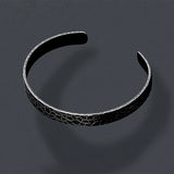 European and American Minimalist Concave Point Bracelet Men Women's Retro Versatile Stainless Steel Couple Opening Trend Bangle