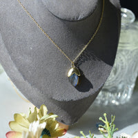 ITSMOS Acorn Natural Crystal Pendant Necklace Amazonite/labradorite Gold-plated Rhombic Simple Necklace Jewelry for Women Gift